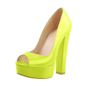 Pumps Queen Quine (Fluorescent yellow)