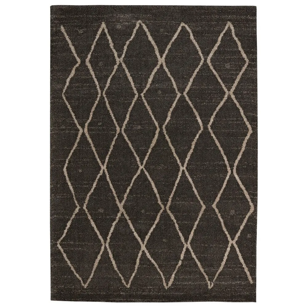 " Rustic Lines Dark Brown" (5'3" x 7'6") - 5'3" x 7'6"