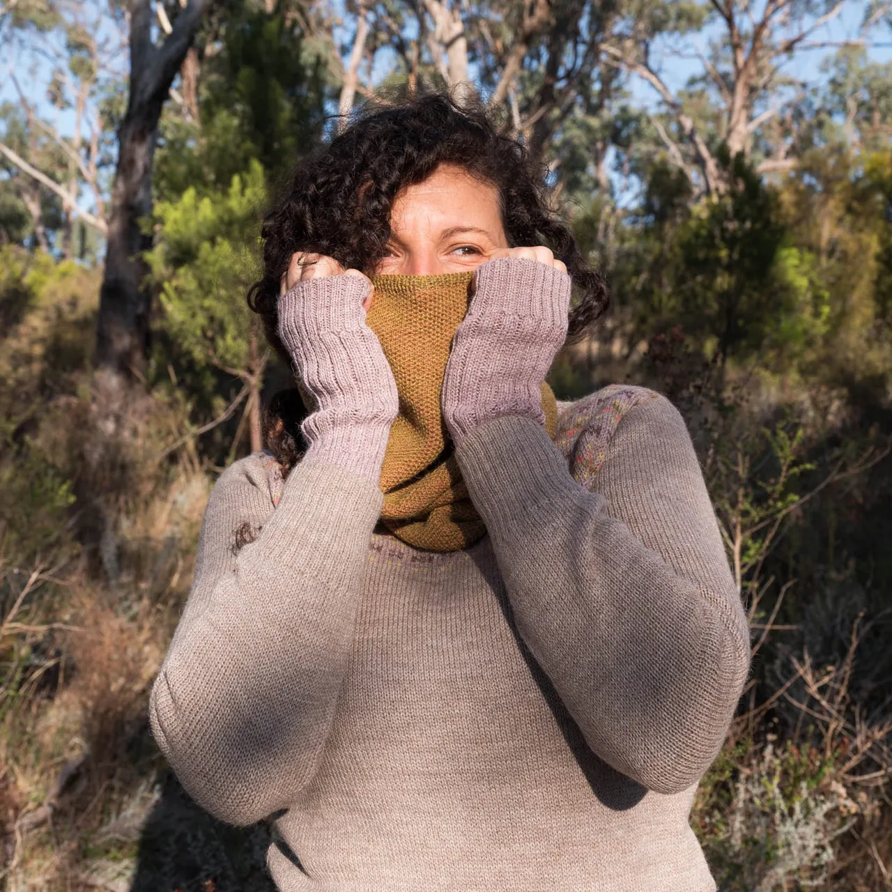 Reversible Double Knit Loop Scarf in Baby Alpaca (Adults) *Returning 2025