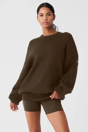 Scholar Crew Neck Sweater - Espresso