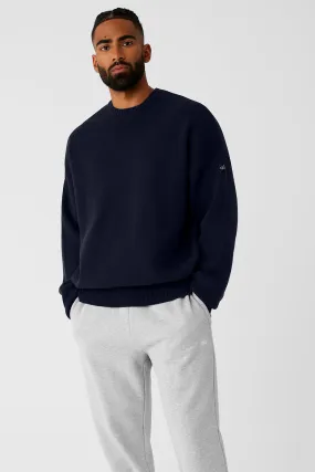 Scholar Crew Neck Sweater - Navy