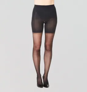 Sheer control shaping tights [Black 20 Denier]