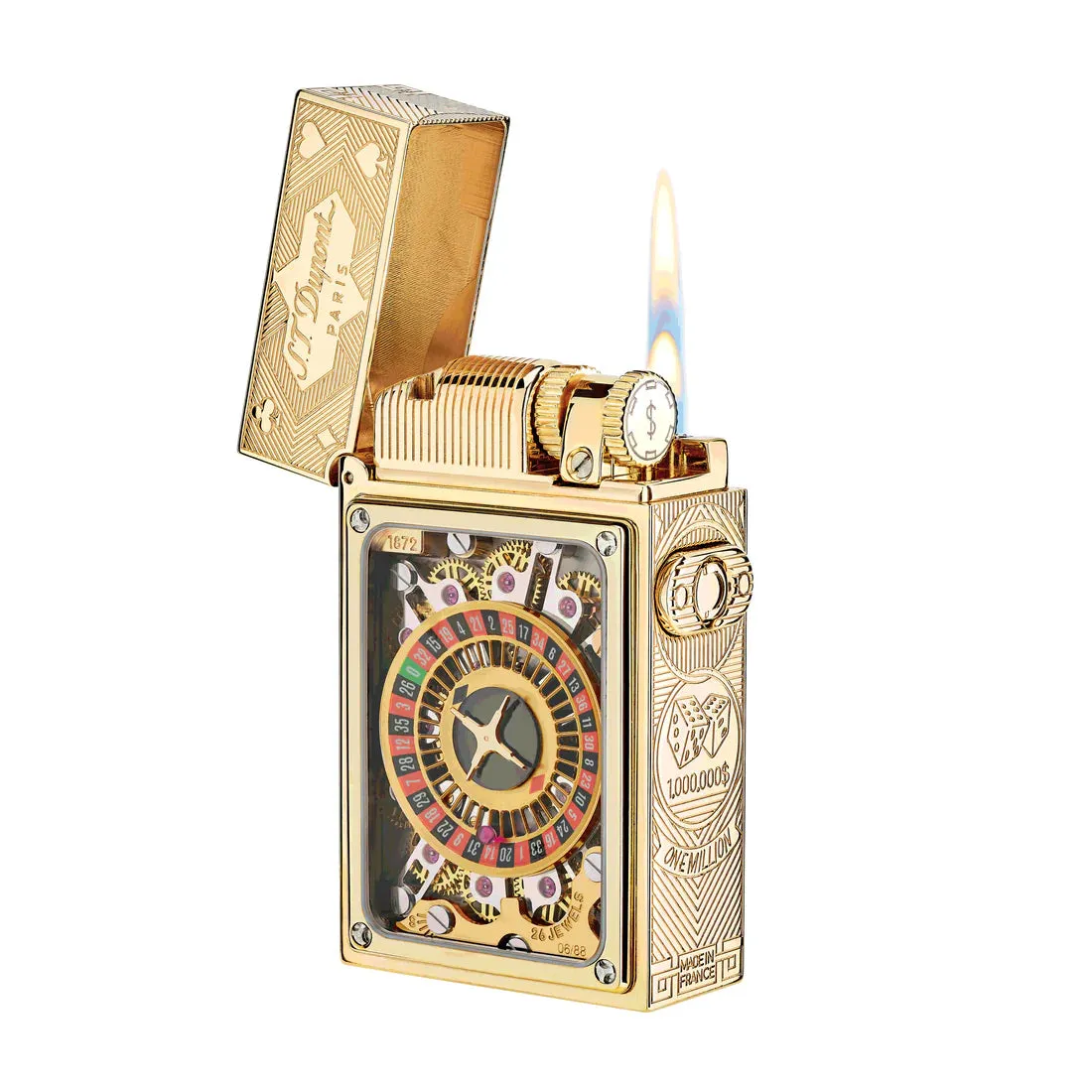 S.T. Dupont Golden Casino Pocket Complication Lighter