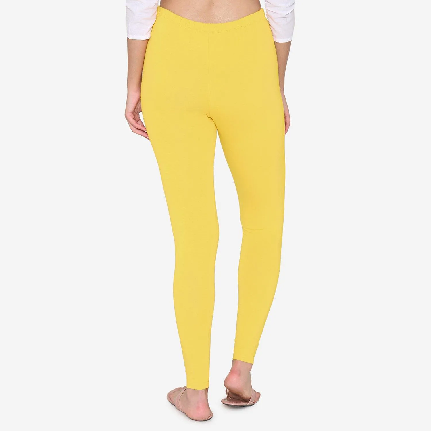 Women's Cotton Ankle leggings (Free Size) - Empire Yellow